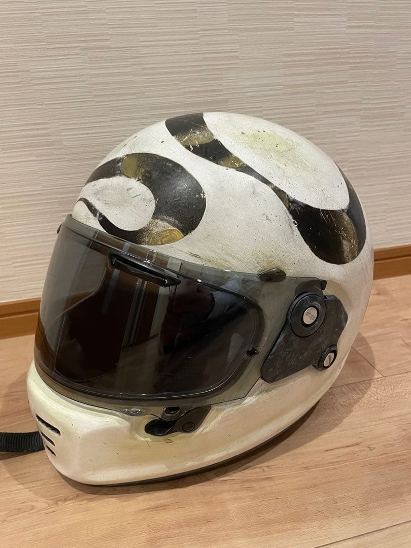 アライ　ラパイドネオ　白色　Mサイズ　ビンテージ　ヤレ　エイジング　カスタム塗装