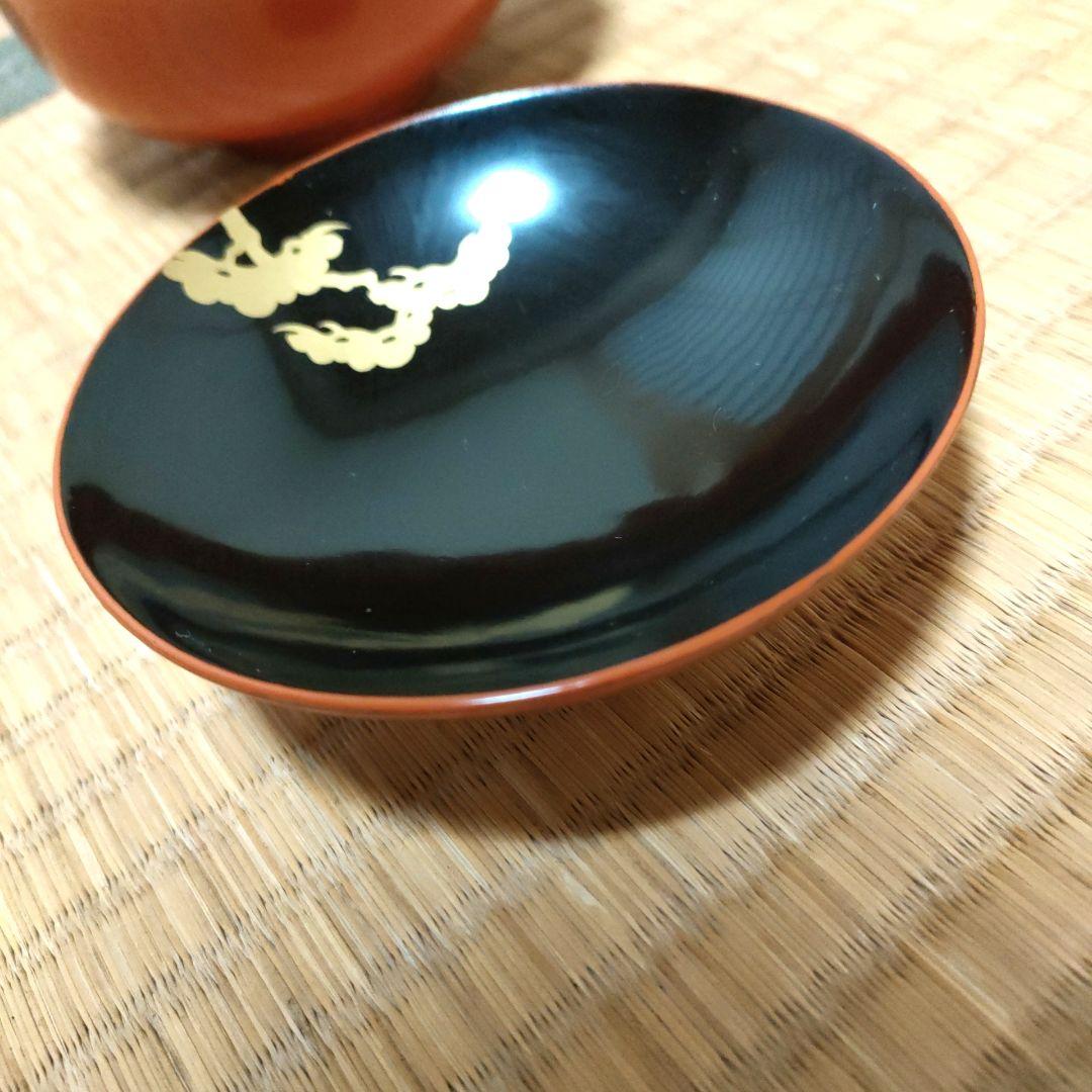 明治42年 吸物椀 20客 外朱内黒 金蒔絵 共箱付 漆器 金彩 時代物 汁椀