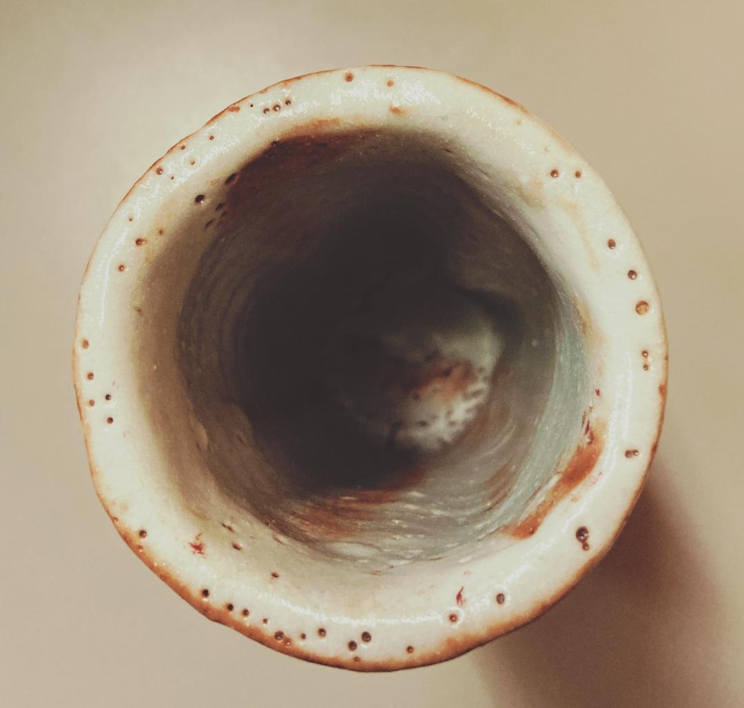 【値下] 人間国宝 加藤貞男 鼠志野 花入 【真作保証】