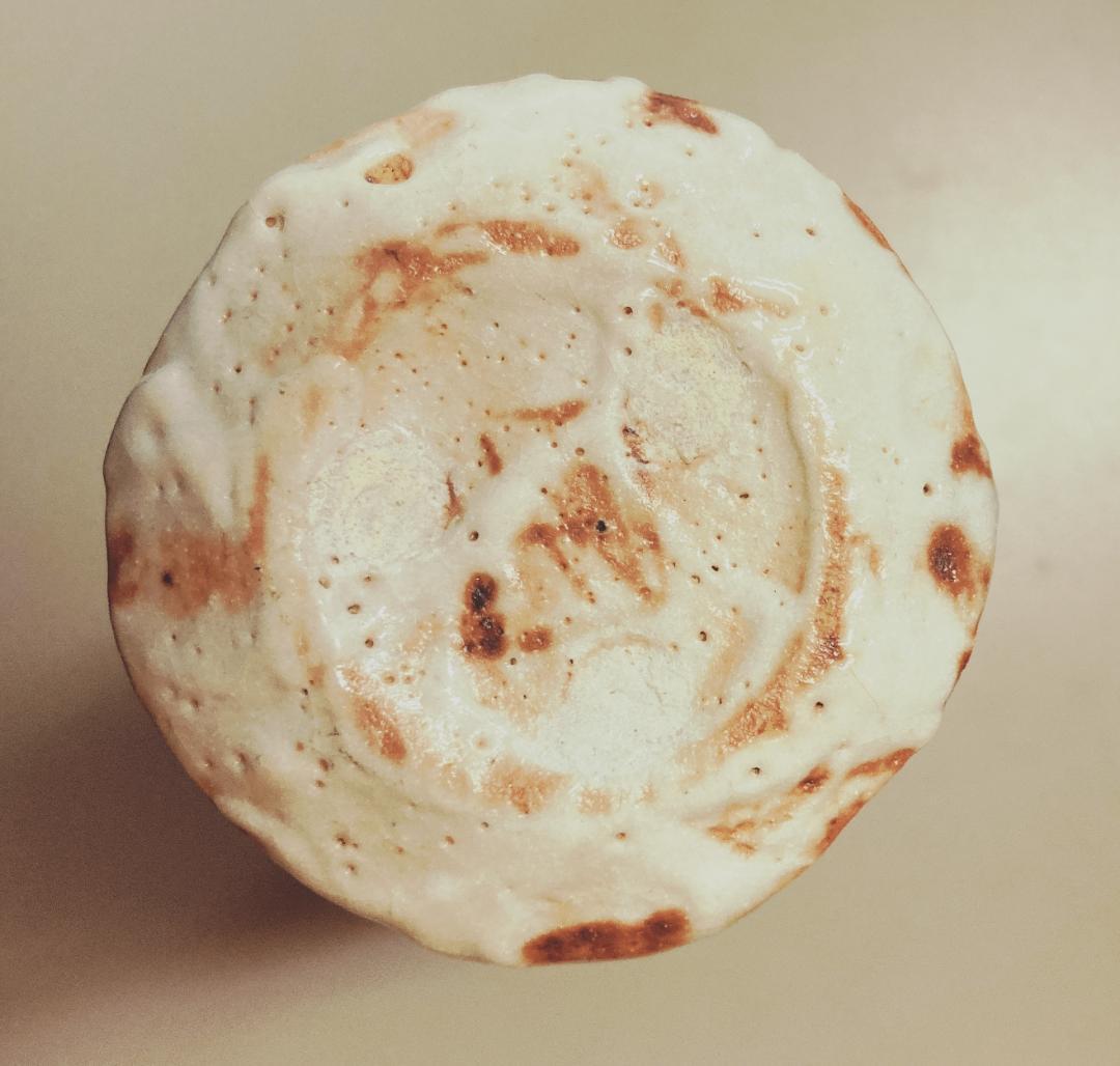 【値下] 人間国宝 加藤貞男 鼠志野 花入 【真作保証】