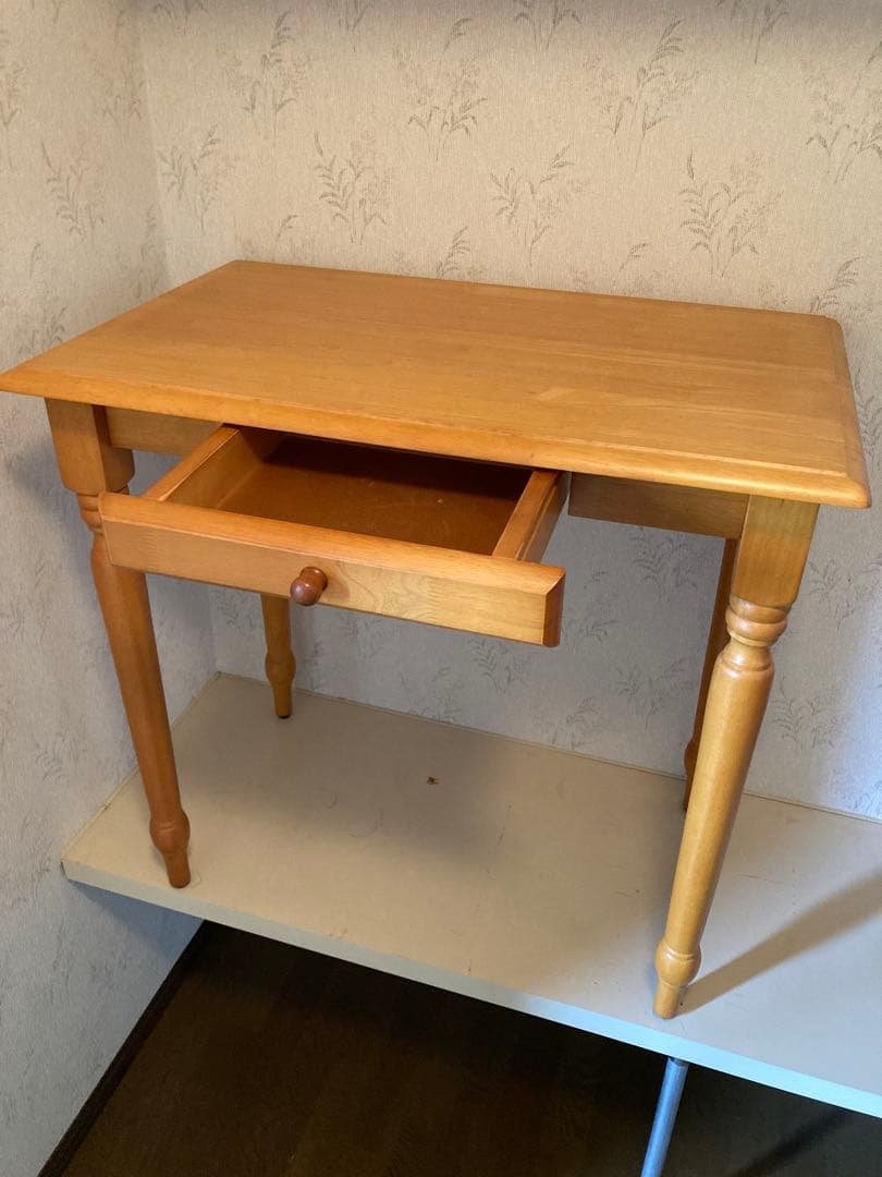 木製　テーブル 引き出し　収納