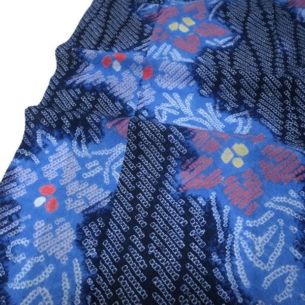 浴衣 本場有松鳴海絞り 単衣 夏物 木綿 綿 裄66.5 Ｍ 中古 sn1781