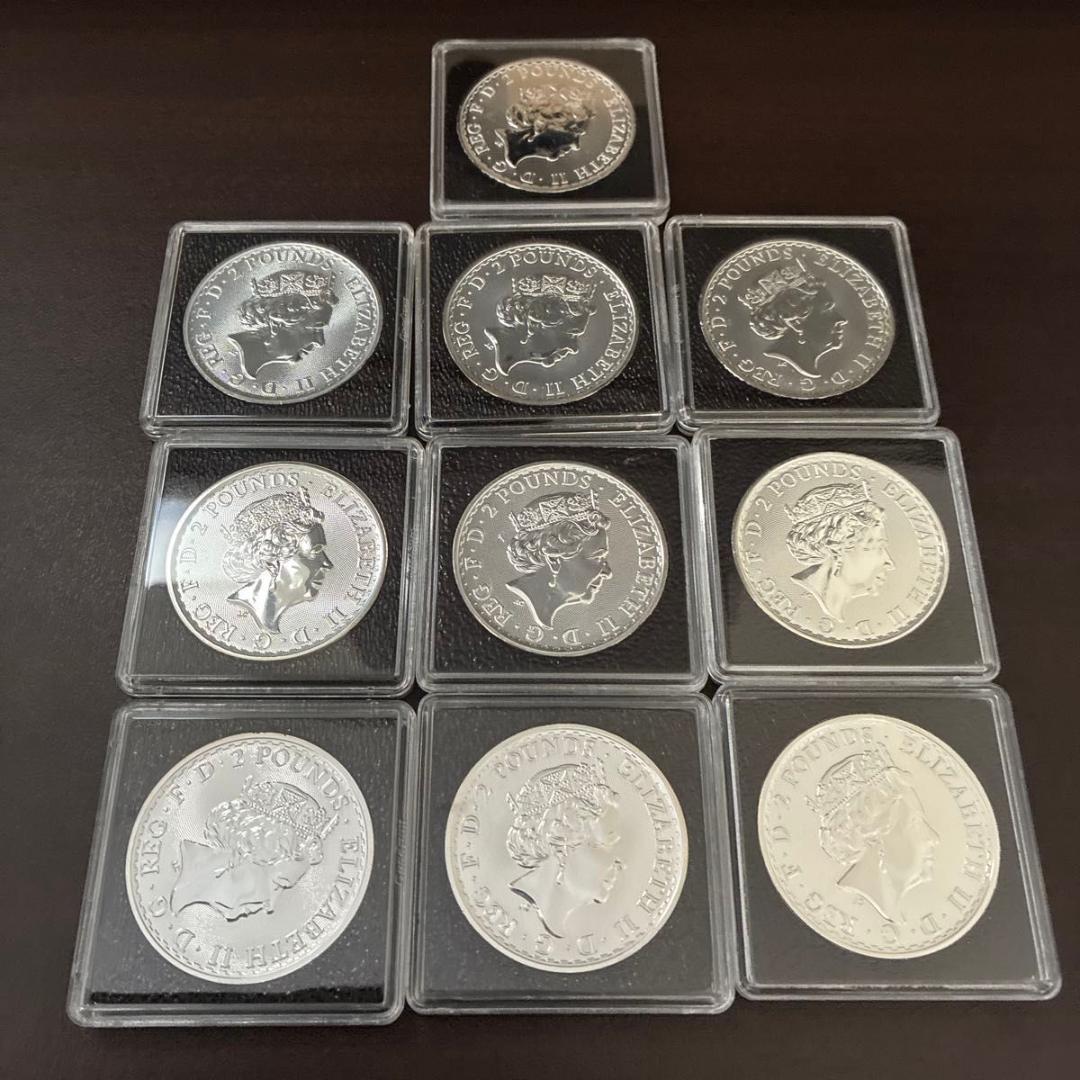 2021年　イギリス　ブリタニア銀貨 1オンス　10枚セット　ブリタニア