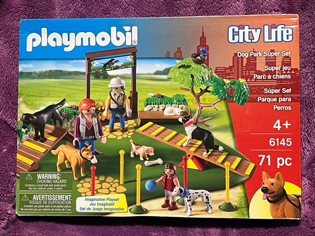 レア【プレイモービル】6145「犬の学校」6134「ゴールデンレトリバーの家族」