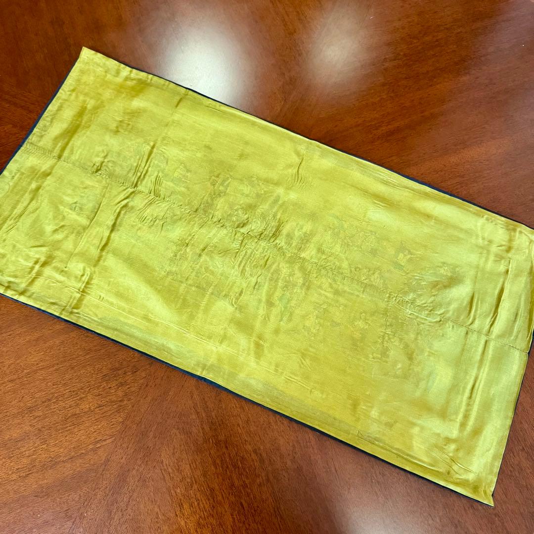 未使用 中国骨董 シルク 刺繍 ハンド刺繍 タペストリー 美術品