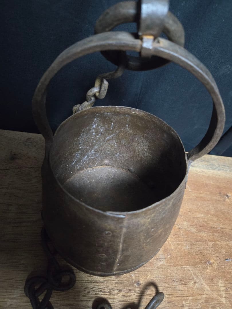 希少？鉄製の古道具詳細不明中国？インド？　アンティークインテリア骨董市オブジェ