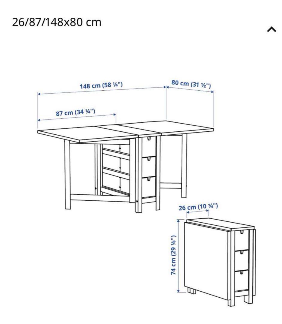 IKEA ノールデン　ゲートレッグテーブル　アンティークステイン【カスタマイズ】