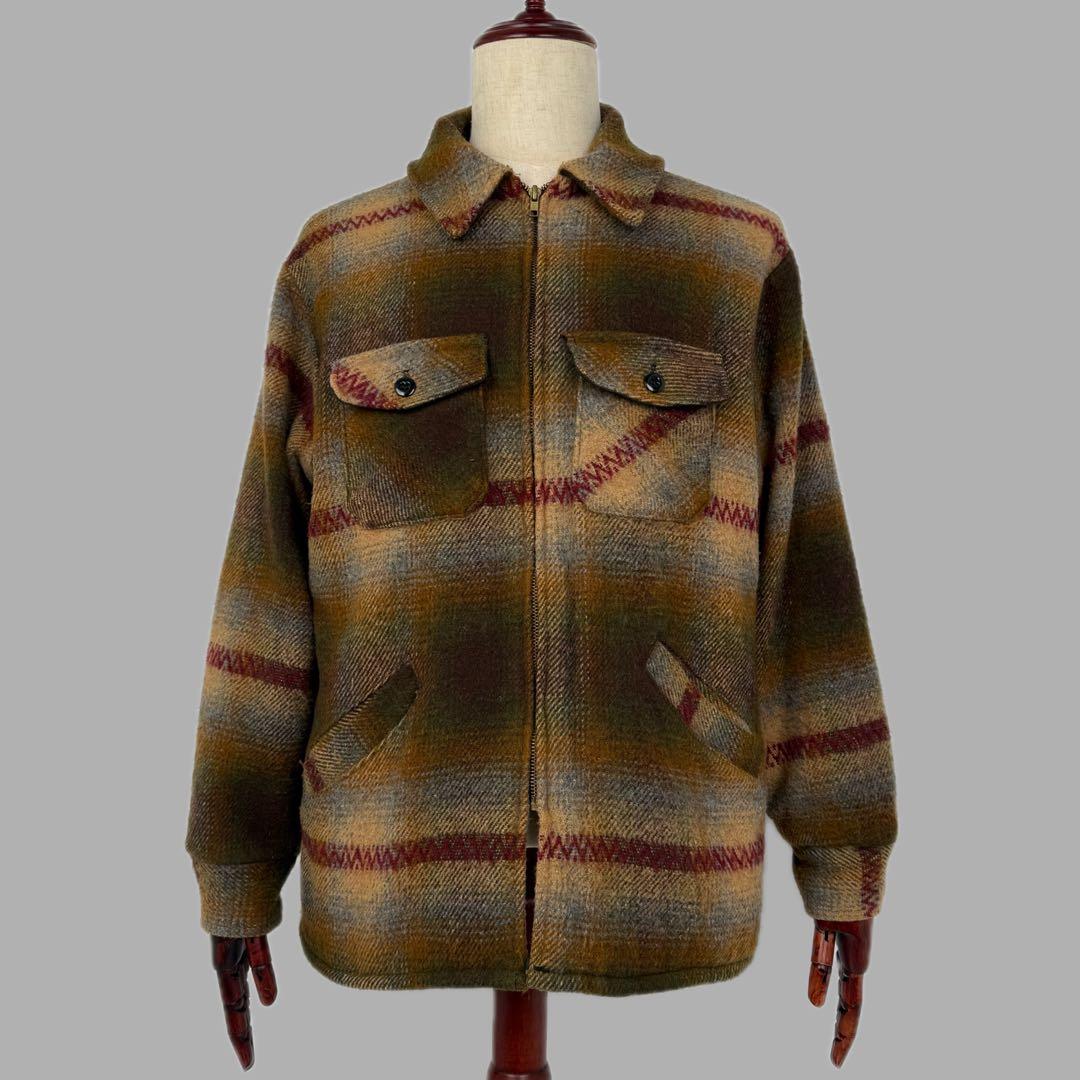 melton 70s USA製 オンブレ CPO ウールジャケット メルトン