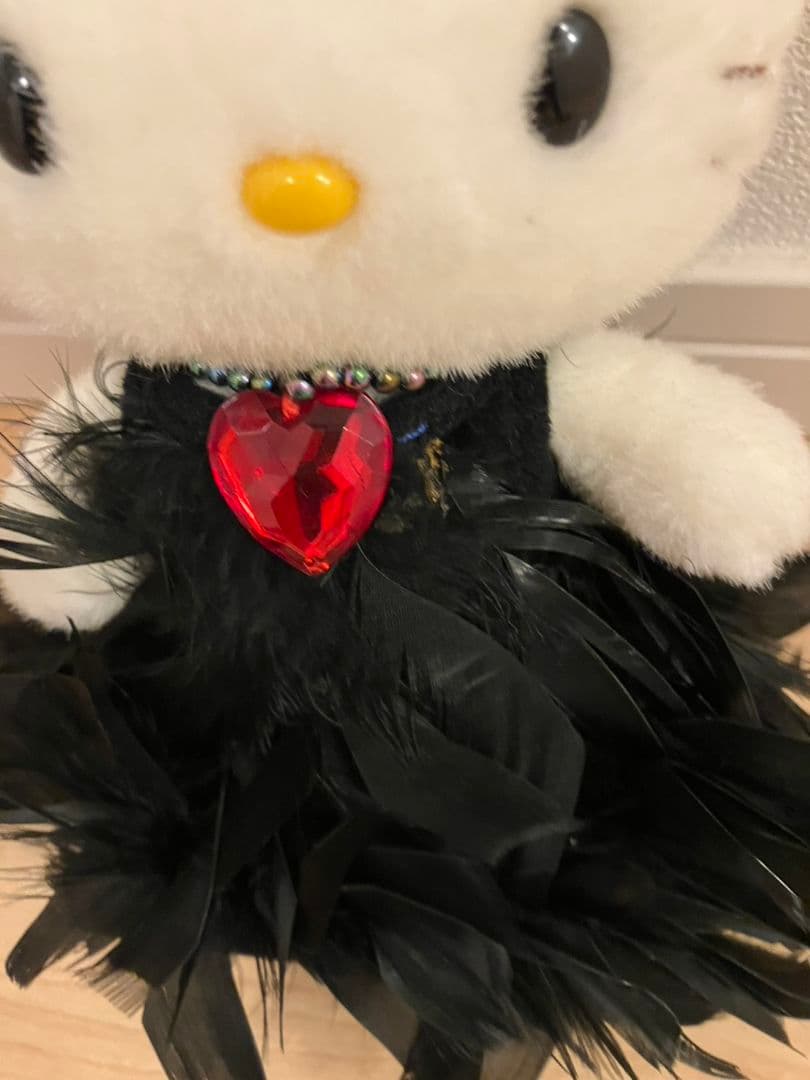 ハローキティ×美空ひばりコラボ／黒ドレス ぬいぐるみ激レア品☆2000年製