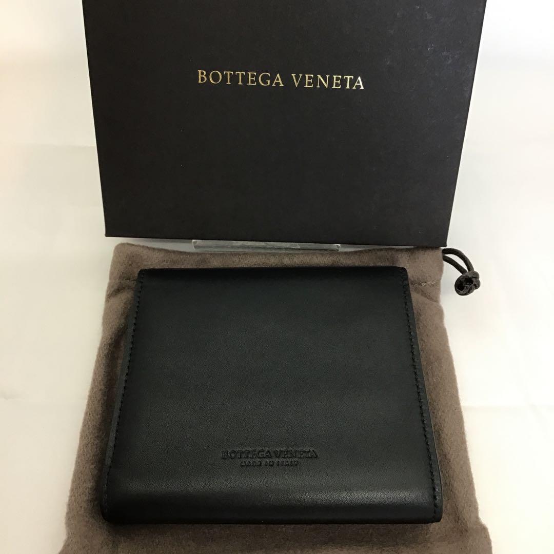 ❣️未使用❣️BOTTEGA VENETAボッテガヴェネタレザー三つ折り財布ブラック