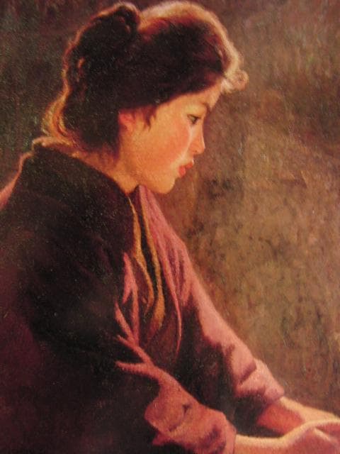 岸田劉生、京都祇園舞妓之像、希少な画集より、新品高級額・額装付