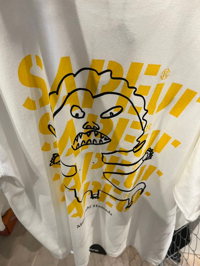 浜田雅功展 × SAPEur 限定コラボtee 空を横切る飛行機雲　Lサイズ