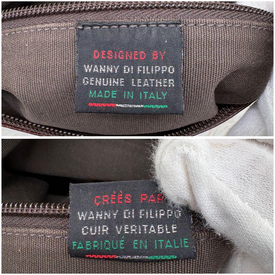 イルビゾンテ ショルダーバッグ ダークブラウン レザー 三日月 イタリア製