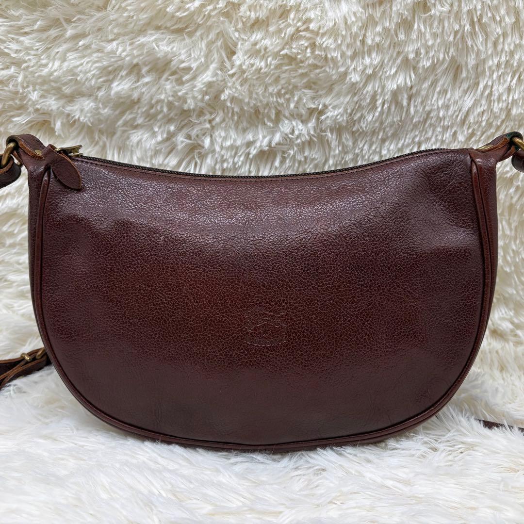 イルビゾンテ ショルダーバッグ ダークブラウン レザー 三日月 イタリア製