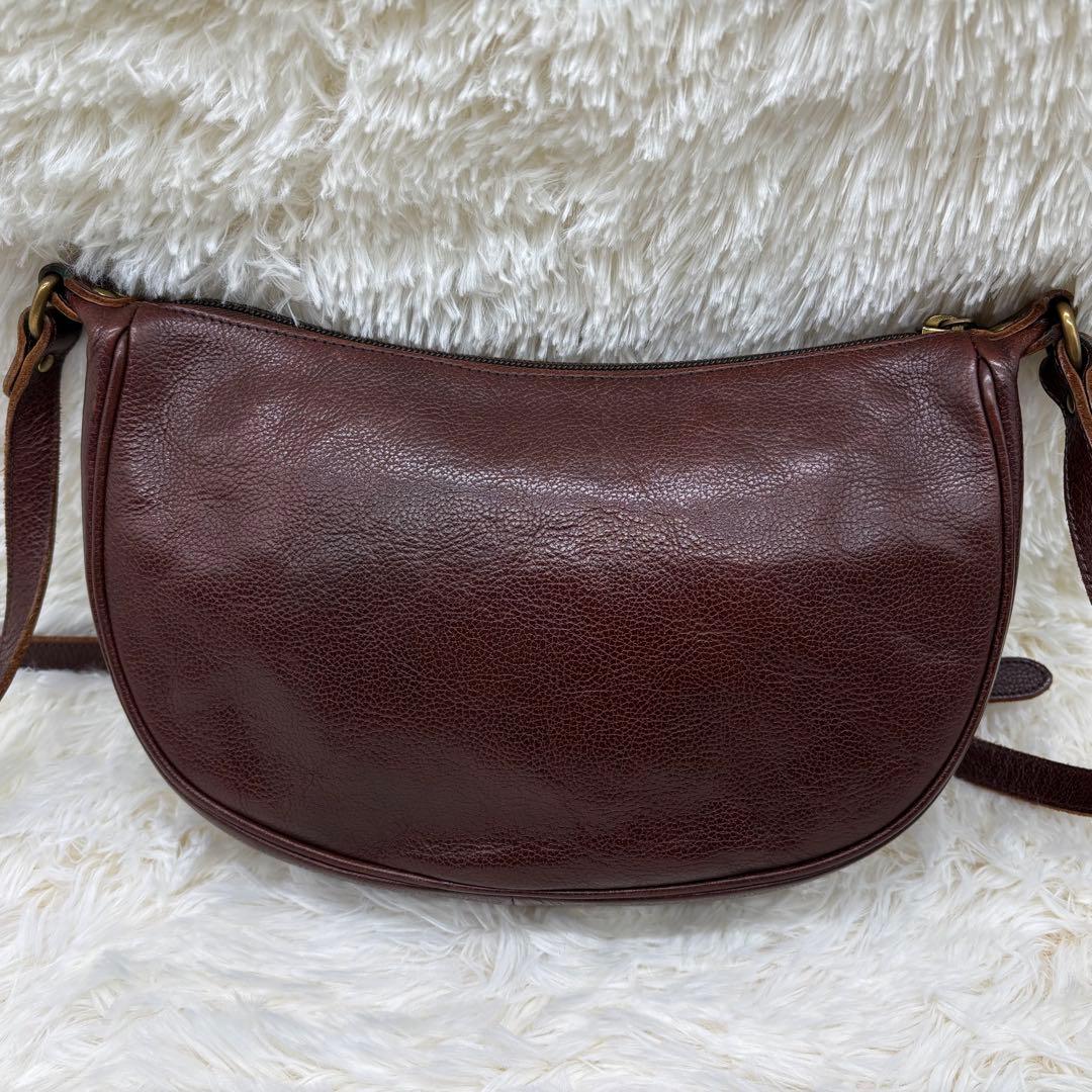 イルビゾンテ ショルダーバッグ ダークブラウン レザー 三日月 イタリア製
