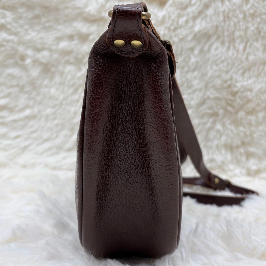 イルビゾンテ ショルダーバッグ ダークブラウン レザー 三日月 イタリア製