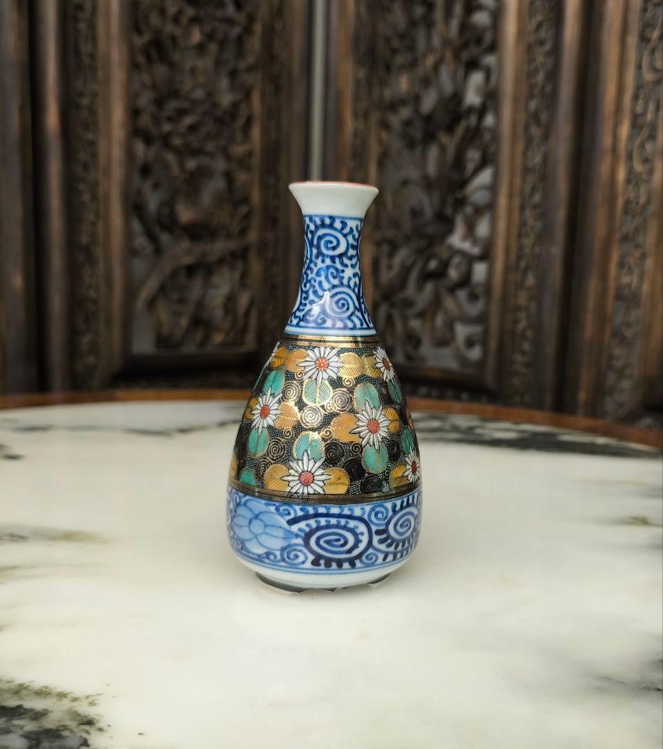 九谷花蛸唐草徳利