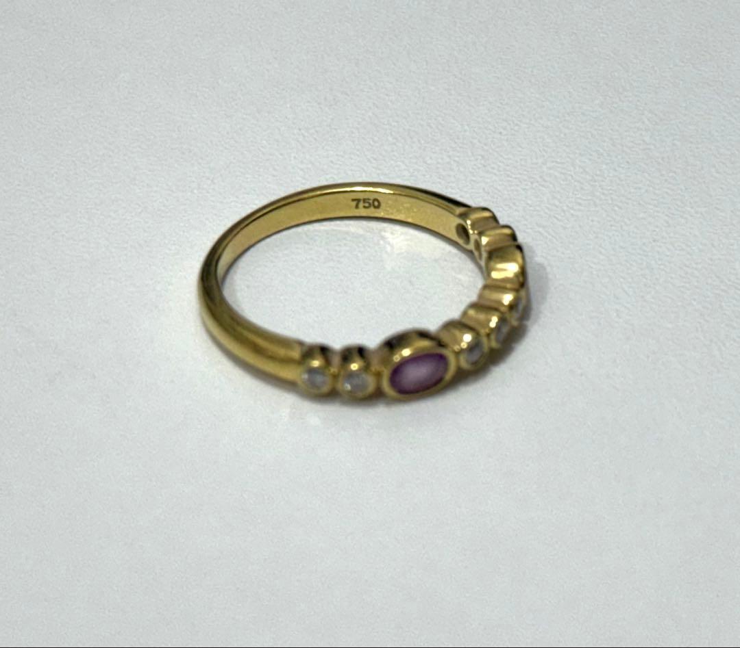 k18 石付き12号リング