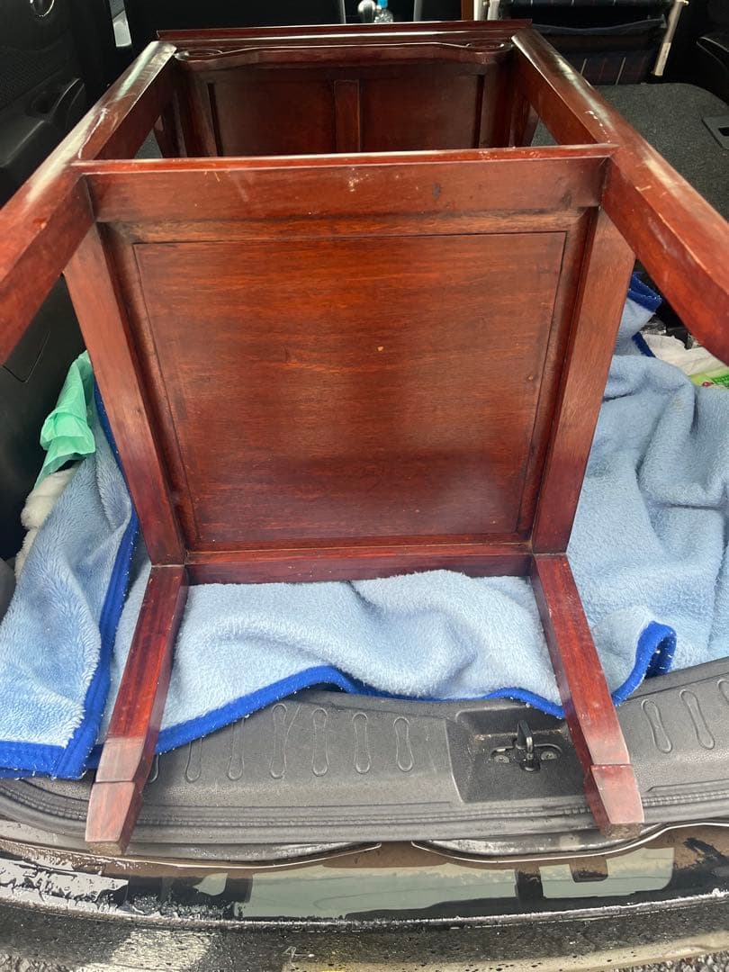 希少◆中国 唐木 螺鈿 青貝 螺鈿象嵌 花梨　ネストテーブル