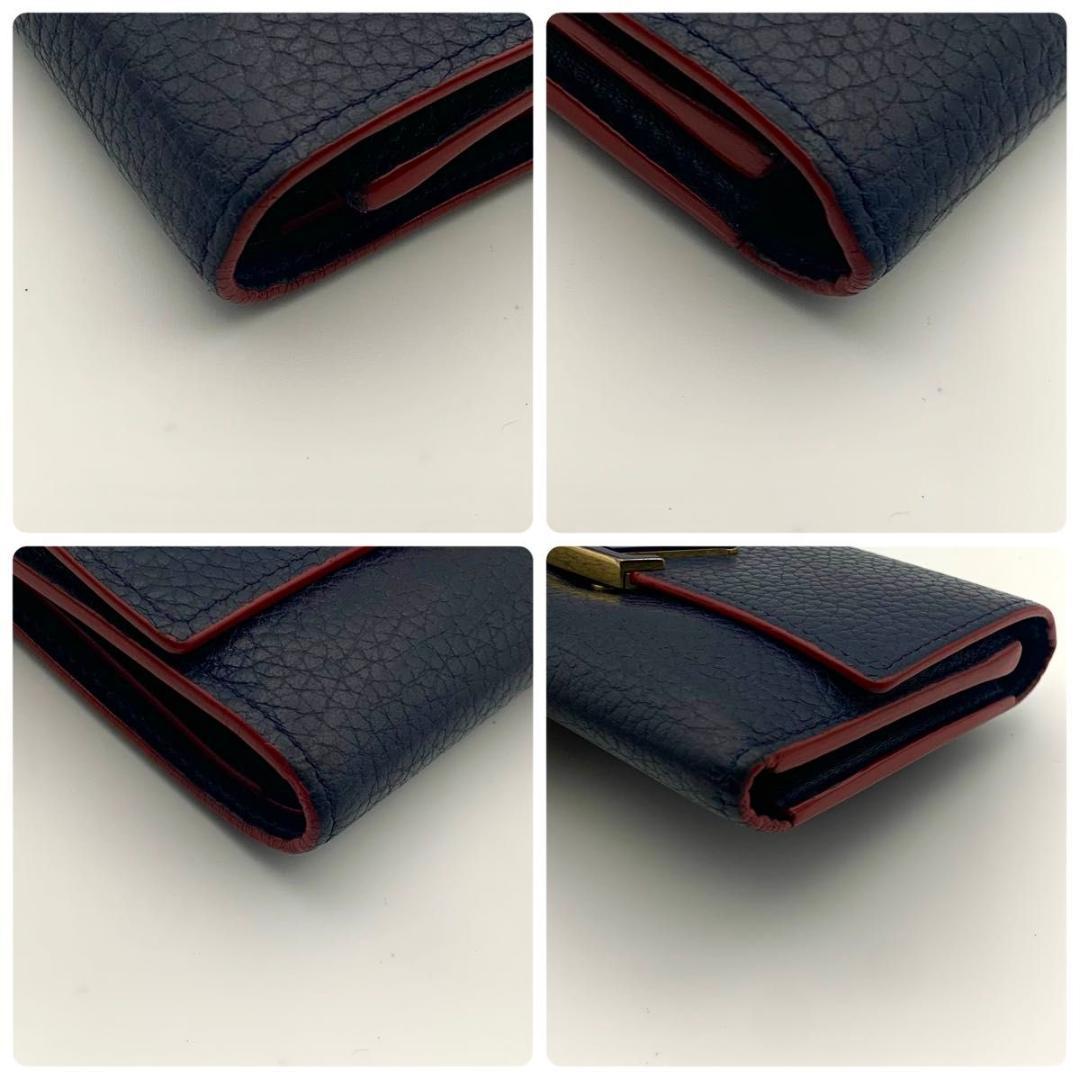 鑑定済み 美品 ルイヴィトン ポルトフォイユ カプシーヌ コンパクト 財布 革