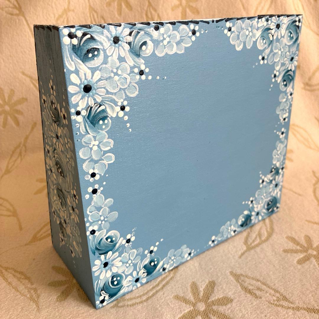 トールペイント 木製3段傾斜シェルフ、キャニスターラック、ディスプレイスタンド