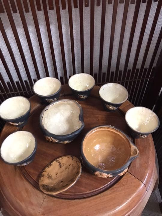 希少 幻の一品 名工 中川鷺脚 造 鷺脚焼 蟹彫刻 細密彫刻 煎茶器