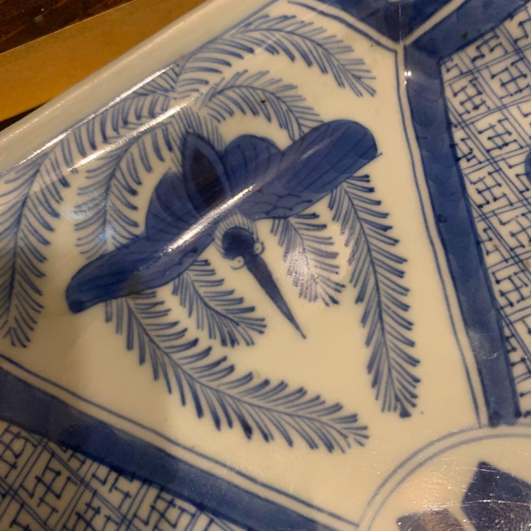 アンティーク　染付 皿　207