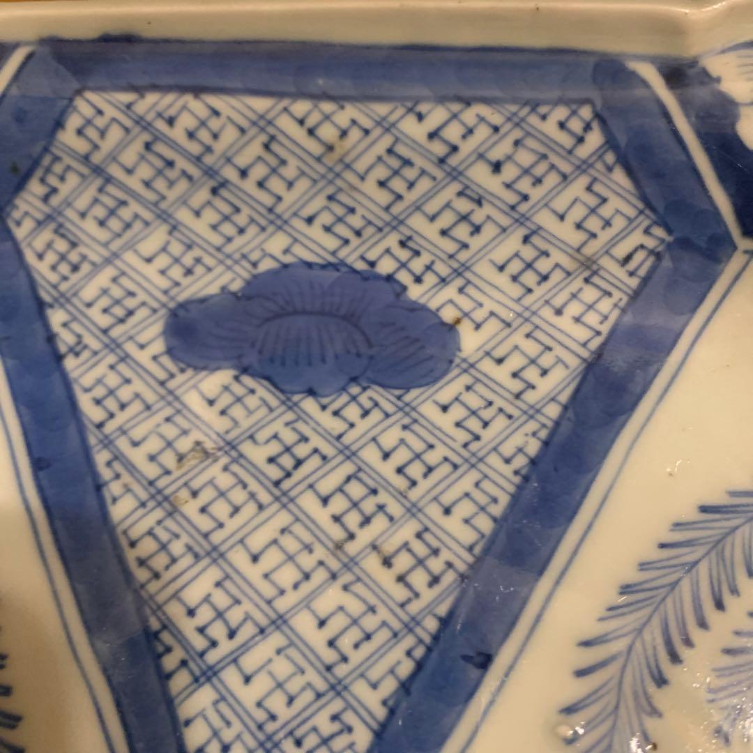 アンティーク　染付 皿　207