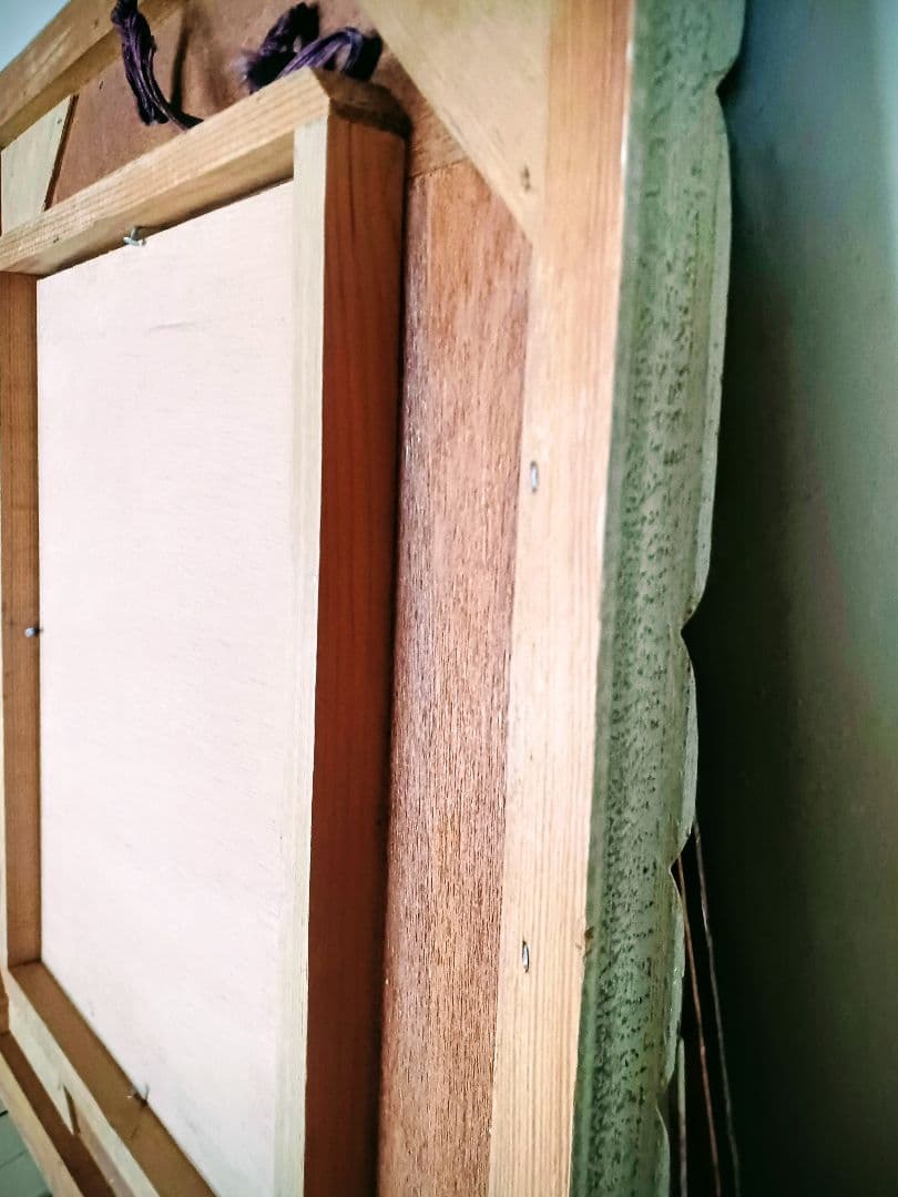 江戸屋の原画　フレーム付き 汽車ポッポ　額最大寸法　446x398mm 作者不詳