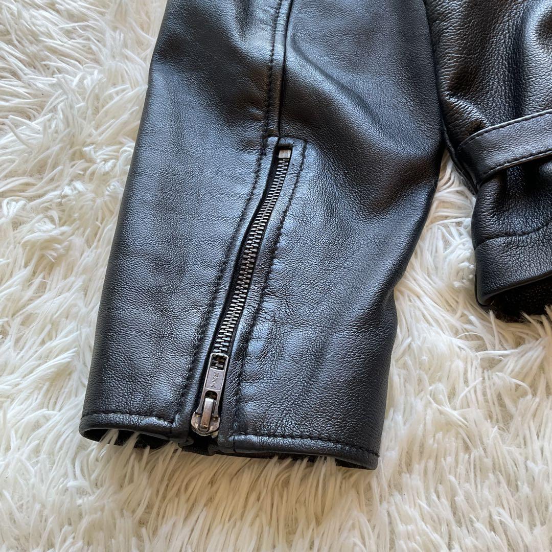 人気✨RIDEZ レザージャケット　シープスキン　本革　ブラック　XXL 大きい