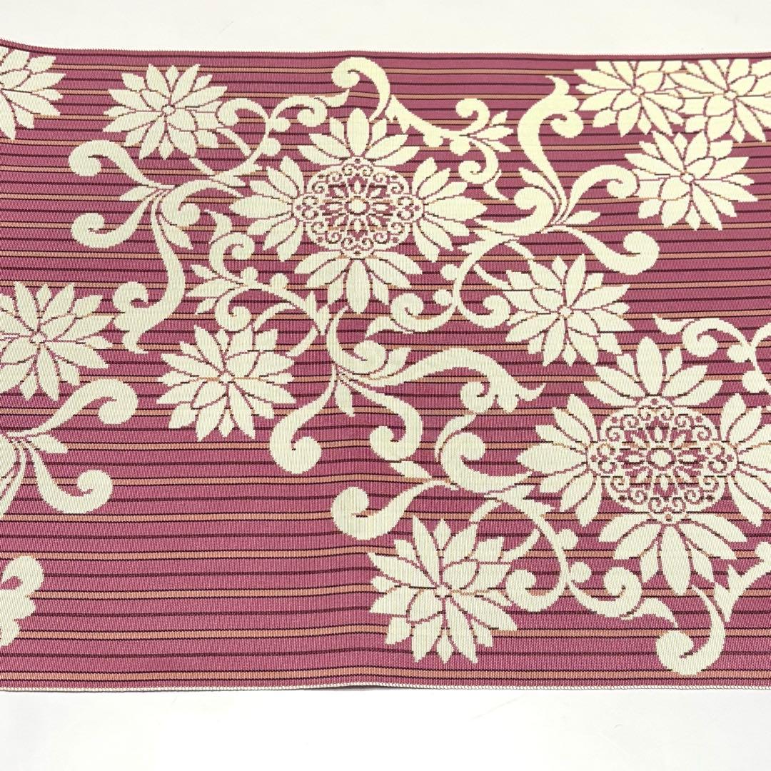 【専用】博多織 八寸名古屋帯 正絹 ピンク 極上の織 so262