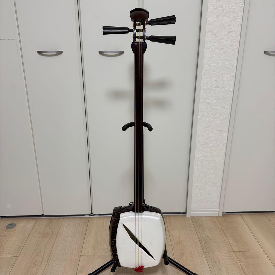 津軽三味線 子持ち綾杉　太棹