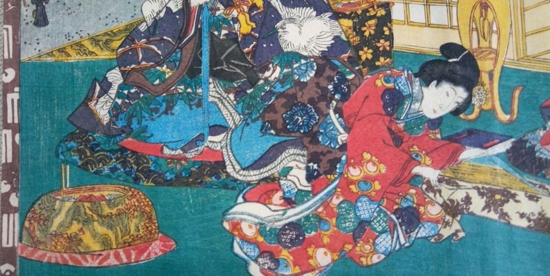 浮世絵、其姿紫の写繪五十三、三代歌川豊国画(国貞)