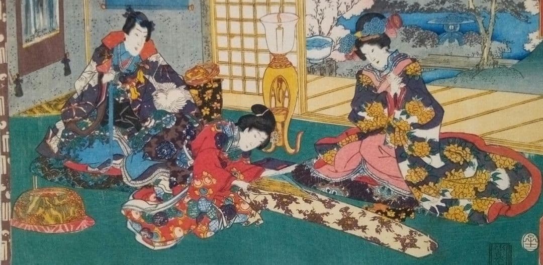 浮世絵、其姿紫の写繪五十三、三代歌川豊国画(国貞)