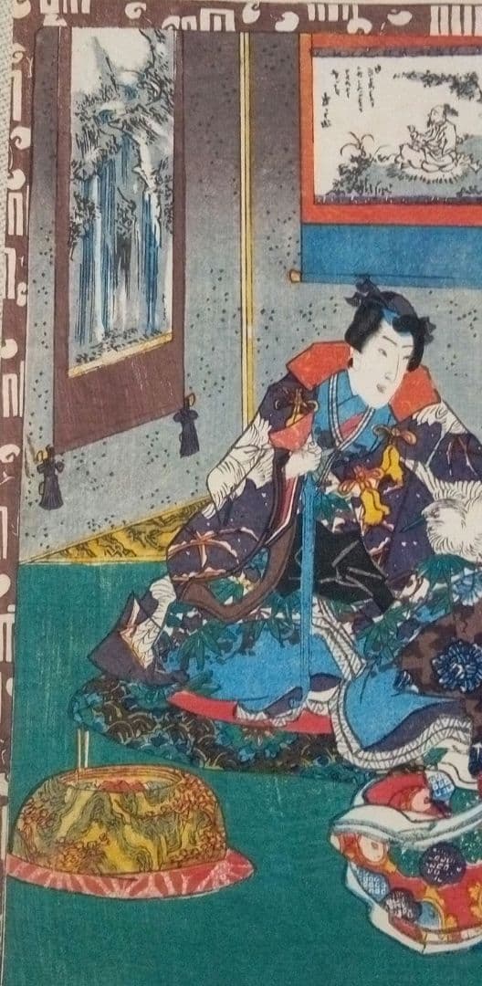 浮世絵、其姿紫の写繪五十三、三代歌川豊国画(国貞)