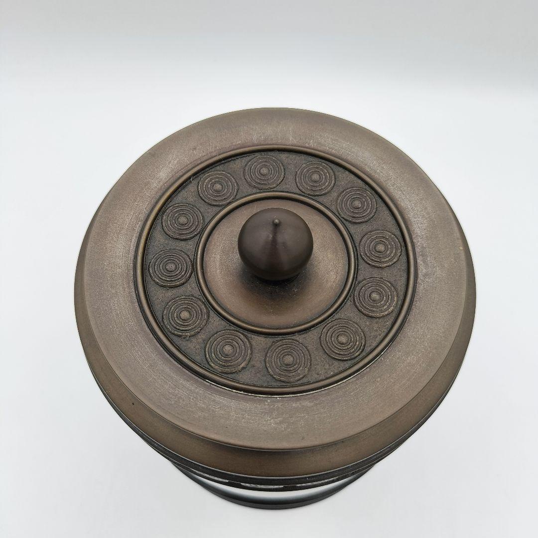 850 擂茶 累座 唐銅皆具 金谷浄雲　茶道 水指 杓立 蓋置 建水　古物