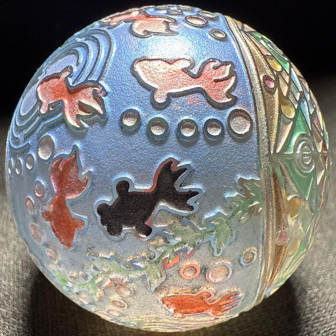 定榮政隆 じょうえい まさたか 万華鏡 金魚 サンドブラスト ガラスマーブル