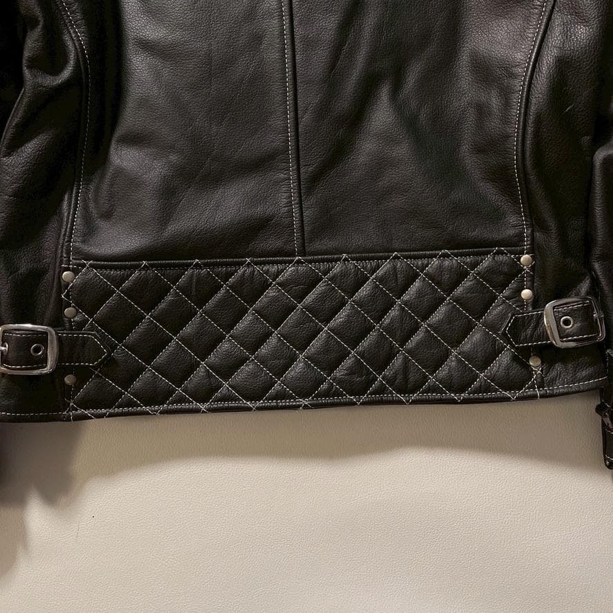 【なかじん】MOTO FIELD ライダースジャケット L レザー 黒