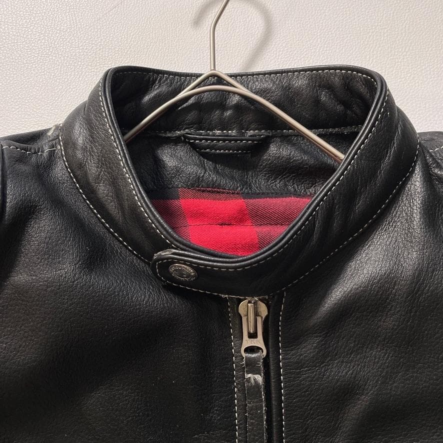 【なかじん】MOTO FIELD ライダースジャケット L レザー 黒