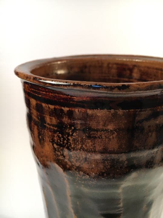 瀬戸寸同花入 長谷川青峯 ツロ 花活け 茶道