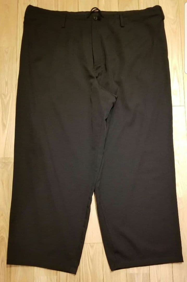 新品同様　ヨウジヤマモトプールオム　21ss　ウールギャバ　紐ワイドパンツ