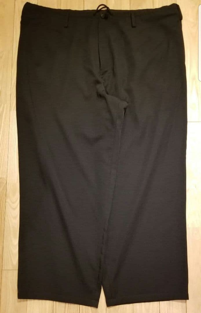 新品同様　ヨウジヤマモトプールオム　21ss　ウールギャバ　紐ワイドパンツ