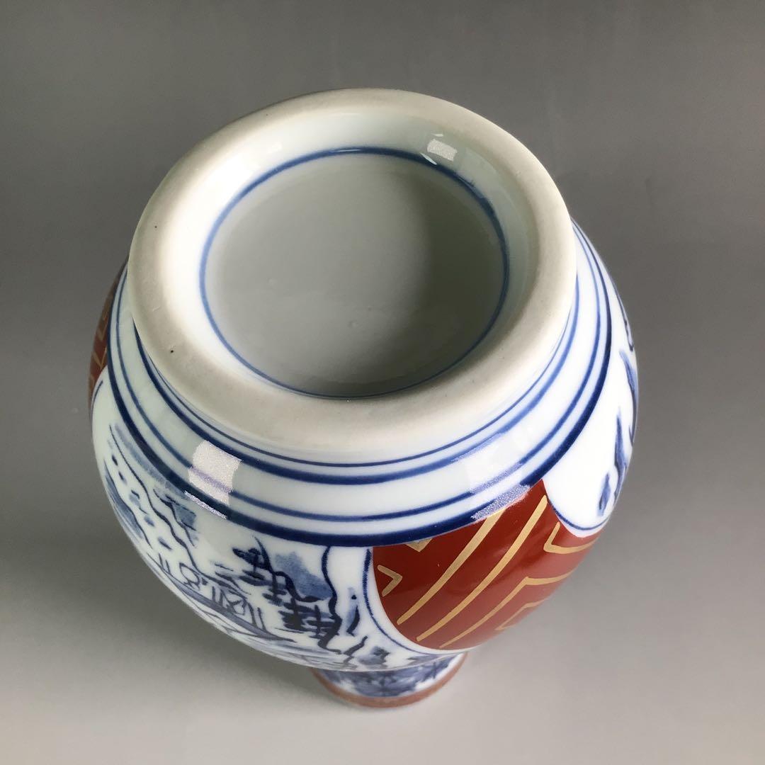 Ｒ２６２　皆具　『西尾瑞豊造』『染付金欄手皆具』　共箱　茶道具