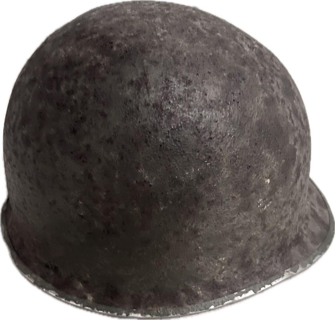 米軍実物 M1ヘルメット フロントシーム WW2 当時物 ライナー付 ミリタリー