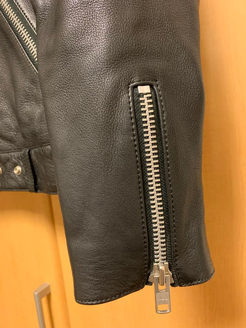 VaLLet ブラックレザー シングルライダースジャケット