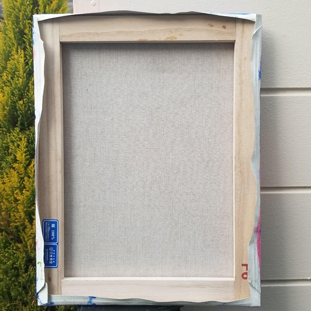 油絵　よっこ　まるまるとした大きいお花