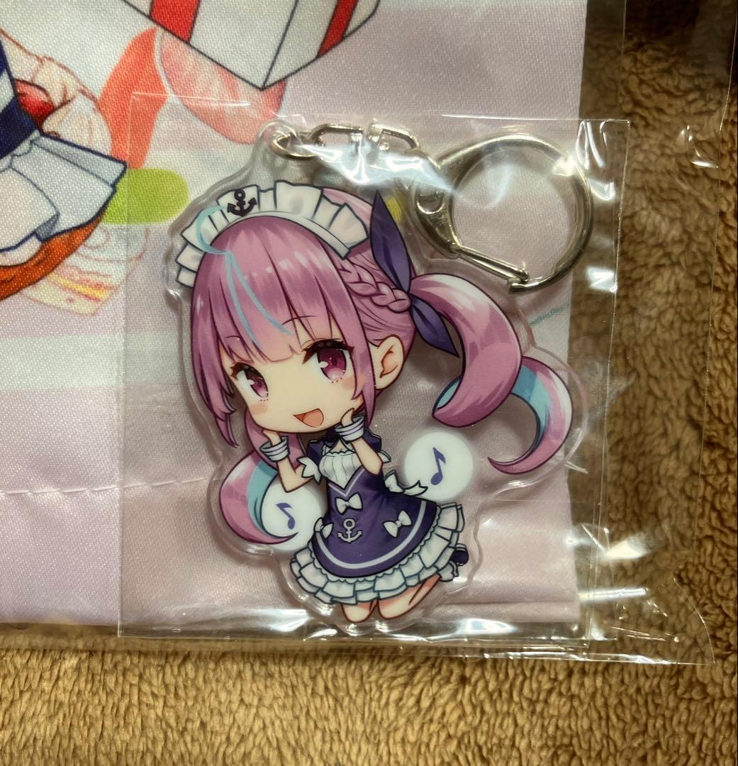 湊あくあ　10万人記念　直筆サイン入りポストカード タペストリー キーホルダー