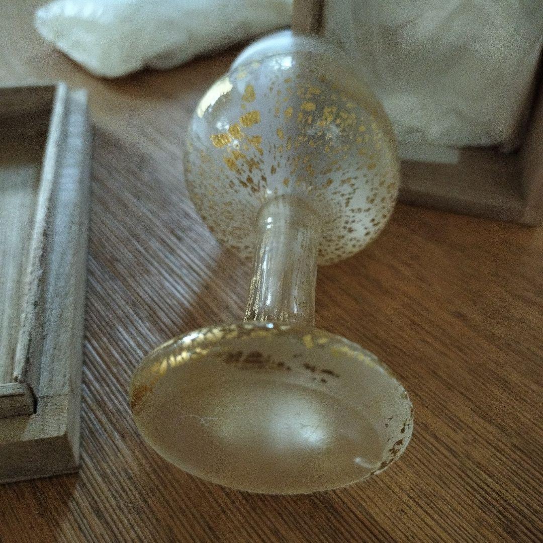 藤田喬平 手吹硬質金彩ワイングラス 共箱 美品 文化勲章受章