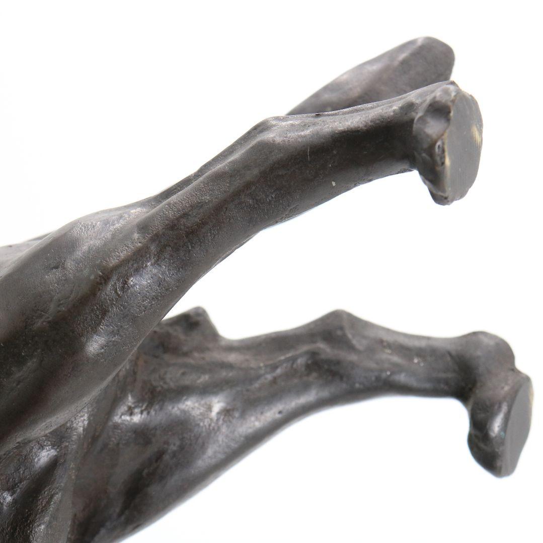 ブロンズ彫刻 犬 置物 銅像　V190　1F6