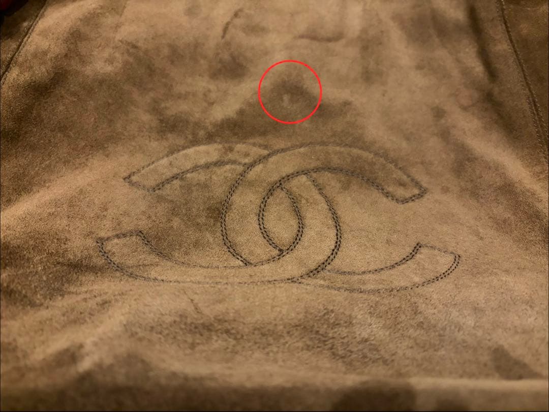 シャネル スエード×レザー ココマーク ショルダー トート フリンジ ビンテージ